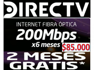 Directv 2 meses gratis,200 megas SIMETRICAS, instalaci...