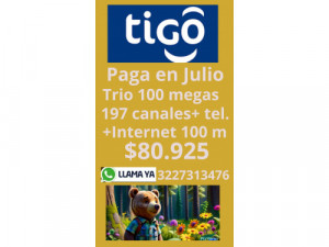 Tigo tripleplay 100 megas paga en julio 