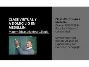 clases particulares en Medellín: de Matemática,Álgeb...