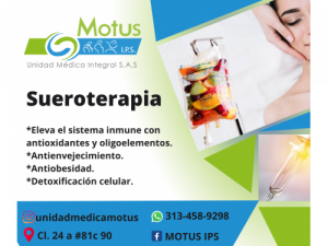 Sueroterapia - Motus IPS - Modelia Bogotá