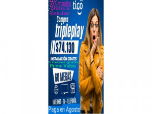 Tigo TV más internet 60 megas y teléfono 
